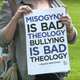 Protesters rally for women and abuse victims at the Southern Baptist Convention’s annual meeting in Dallas in 2018.